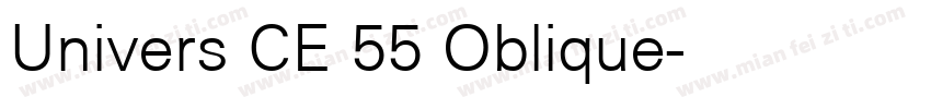 Univers CE 55 Oblique字体转换
